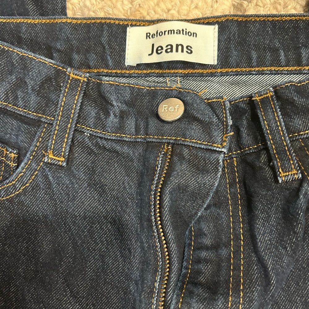 Reformation julia cigarette dark wash jeans